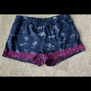 LOVE by Gap Navy Shorts with Hot Pink Size S